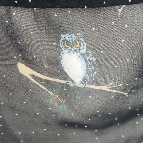 She Said...Black Sheer Owl Print Tunic - Picture 7 of 8